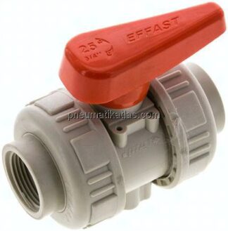 Kugelhahn, PP-H / FKM, Rp 3/4" (Industrieausführung)