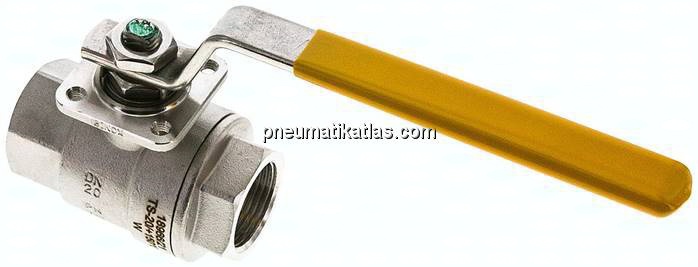Edelstahl-Kugelhahn, Rp 3/4", -0,9 bis 20bar, für Sauerstoff (Industrie)