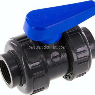 Kugelhahn, PVC-U / EPDM, Rp 3/4" (Wasserausführung)