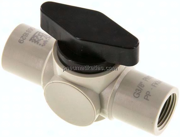 Kugelhahn, Polypropylen, G 3/8", PN 10