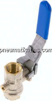 Messing-Kugelhahn mit Entlüftungsbohrung G 3/8", PN 14