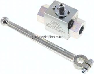 Hochdruck-Kugelhahn, Stahl, G 3/8", 0 - 500bar