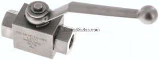 Hochdruck-Kugelhahn, Edelstahl, G 3/8", -0,999 bis 500bar