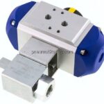 Pneumat. Hochdruck-Kugelhahn, doppeltwirkend, G 3/8", Stahl verzinkt