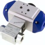 Pneumat. Hochdruck-Kugelhahn, Feder-öffnend, G 3/8", Stahl verzinkt