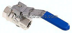Messing-Kugelhahn, abschließbar, Rp 3/8", -0,98 bis 65 bar