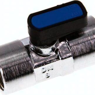 Messing-Minikugelhahn Rp 3/8"-Rp 3/8" (IG), PN 20