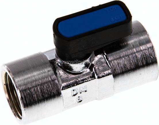 Messing-Minikugelhahn Rp 3/8"-Rp 3/8" (IG), PN 20