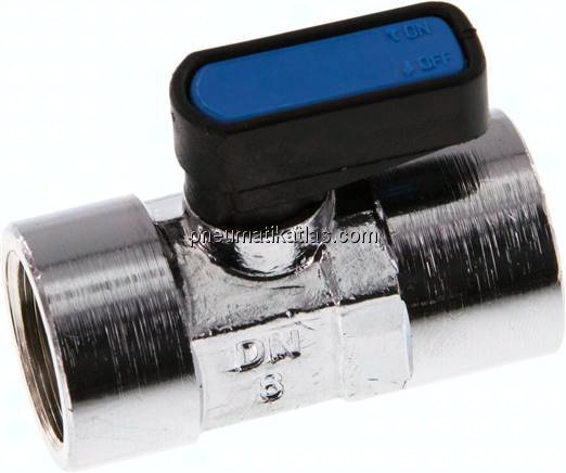 Messing-Minikugelhahn mit Entlüftungsbohrung G 3/8", PN 20