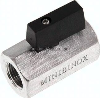 Edelstahl-Minikugelhahn G 3/8" Innengewinde, PN 25