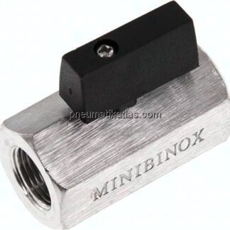 Edelstahl-Minikugelhahn G 3/8" Innengewinde, PN 25