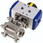 Pneumat. Edelstahl-Kugelhahn, G 3/8", doppeltwirkend