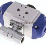 Pneumat. Messing-Kugelhahn, G 3/8", Feder-öffnend