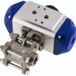 Pneumat. Edelstahl-Kugelhahn, G 3/8", Feder-öffnend