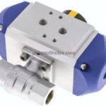 Pneumat. Messing-Kugelhahn, G 3/8", Feder-schließend