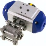 Pneumat. Edelstahl-Kugelhahn, G 3/8", Feder-schließend