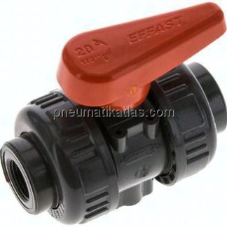 Kugelhahn, PVC-U / FKM, Rp 3/8" (Industrieausführung)