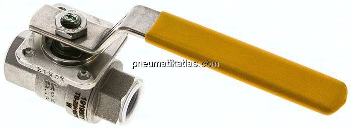 Edelstahl-Kugelhahn, Rp 3/8", -0,9 bis 20bar, für Sauerstoff (Industrie)
