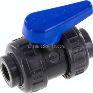 Kugelhahn, PVC-U / EPDM, Rp 3/8" (Wasserausführung)