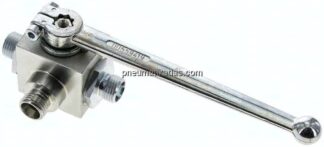 Hochdruck-3-Wege Kugelhahn, L-Bohrung, 10 L (M16x1,5), 0 - 315bar