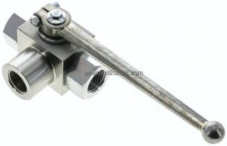 Hochdruck-3-Wege Kugelhahn, L-Bohrung, G 1/2", 0 - 500bar