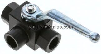 Hochdruck-3-Wege Kugelhahn, L-Bohrung, G 1/2", 0 - 350bar