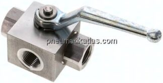 ES-Hochdruck-3-Wege Kugelhahn, L-Bohrung, G 1/2", 0 - 400bar