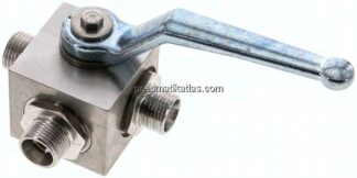 ES-Hochdruck-3-Wege Kugelhahn, L-Bohrung, 12 L (M18x1,5), 0 - 315bar