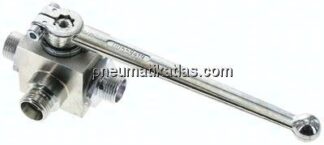 Hochdruck-3-Wege Kugelhahn, T-Bohrung, 12 L (M18x1,5), 0 - 315bar