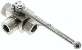 Hochdruck-3-Wege Kugelhahn, T-Bohrung, G 1/2", 0 - 500bar