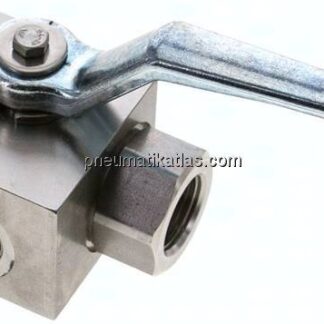 ES-Hochdruck-3-Wege Kugelhahn, T-Bohrung, G 1/2", 0 - 400bar