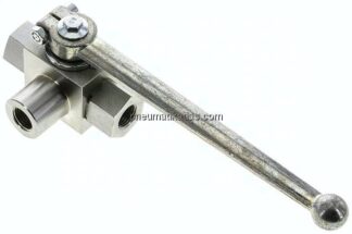 Hochdruck-3-Wege Kugelhahn, L-Bohrung, G 1/4", 0 - 500bar