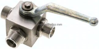 ES-Hochdruck-3-Wege Kugelhahn, T-Bohrung, 14 S (M22x1,5), 0 - 400bar