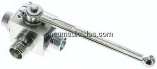 Hochdruck-3-Wege Kugelhahn, L-Bohrung, 15 L (M22x1,5), 0 - 315bar