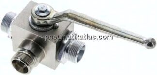 Hochdruck-3-Wege Kugelhahn, T-Bohrung, 15 L (M22x1,5), 0 - 315bar
