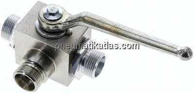 Hochdruck-3-Wege Kugelhahn, T-Bohrung, 15 L (M22x1,5), 0 - 315bar