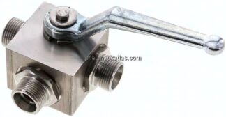 ES-Hochdruck-3-Wege Kugelhahn, T-Bohrung, 15 L (M22x1,5), 0 - 315bar