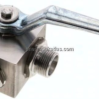ES-Hochdruck-3-Wege Kugelhahn, T-Bohrung, 15 L (M22x1,5), 0 - 315bar