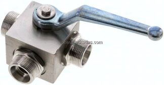 ES-Hochdruck-3-Wege Kugelhahn, L-Bohrung, 18 L (M26x1,5), 0 - 315bar