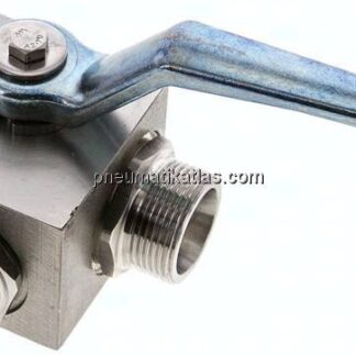 ES-Hochdruck-3-Wege Kugelhahn, L-Bohrung, 18 L (M26x1,5), 0 - 315bar
