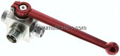 Hochdruck-3-Wege Kugelhahn, T-Bohrung, 18 L (M26x1,5), 0 - 315bar