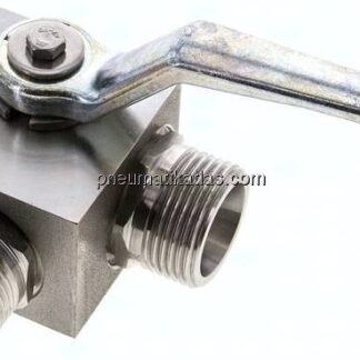 ES-Hochdruck-3-Wege Kugelhahn, L-Bohrung, 20 S (M30x2), 0 - 400bar