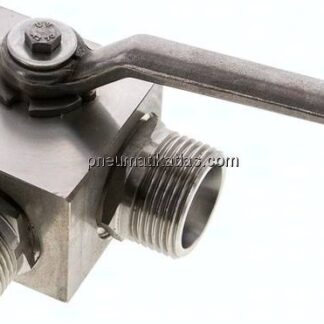ES-Hochdruck-3-Wege Kugelhahn, T-Bohrung, 20 S (M30x2), 0 - 400bar