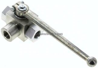 Hochdruck-3-Wege Kugelhahn, L-Bohrung, G 3/8", 0 - 500bar