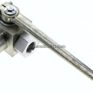 Hochdruck-3-Wege Kugelhahn, L-Bohrung, G 3/8", 0 - 500bar