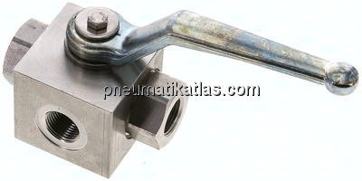 ES-Hochdruck-3-Wege Kugelhahn, T-Bohrung, G 3/8", 0 - 400bar