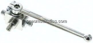 Hochdruck-3-Wege Kugelhahn, L-Bohrung, 6 L (M12x1,5), 0 - 315bar