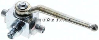 Hochdruck-3-Wege Kugelhahn, T-Bohrung, 6 L (M12x1,5), 0 - 315bar