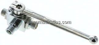 Hochdruck-3-Wege Kugelhahn, T-Bohrung, 8 S (M16x1,5), 0 - 500bar
