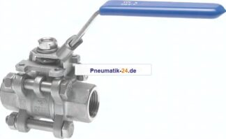 3-teiliger Edelstahl-Kugelhahn, G 1-1/2", 0 - 63bar